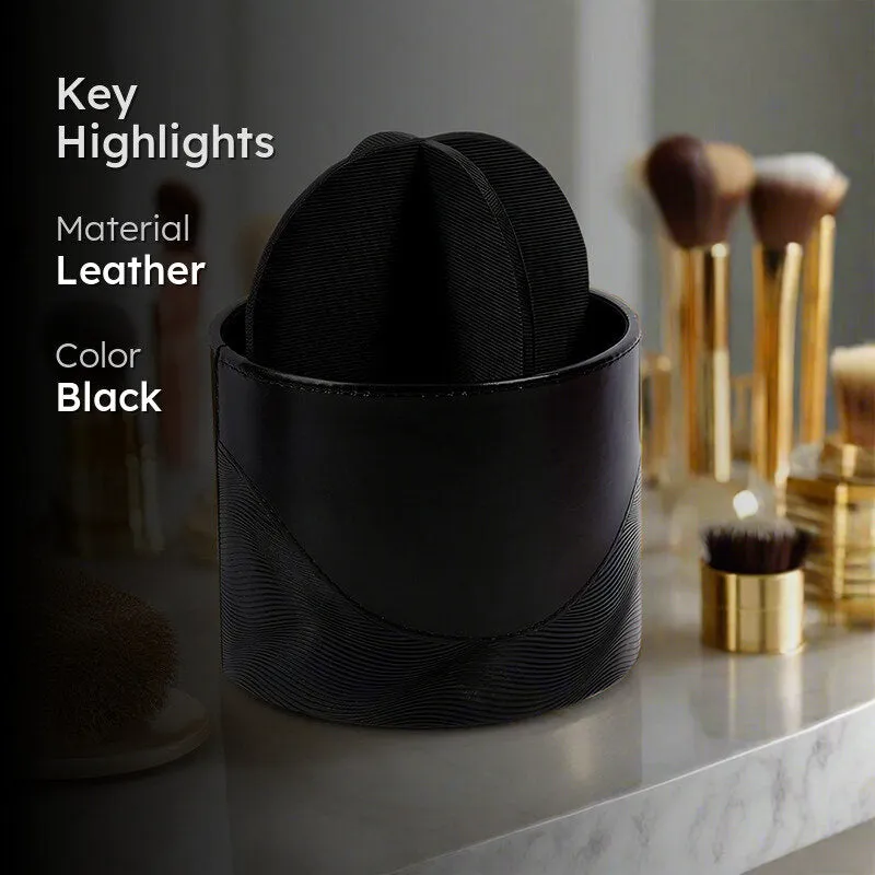Veltrix Faux Leather Pen Stand - Black media 2