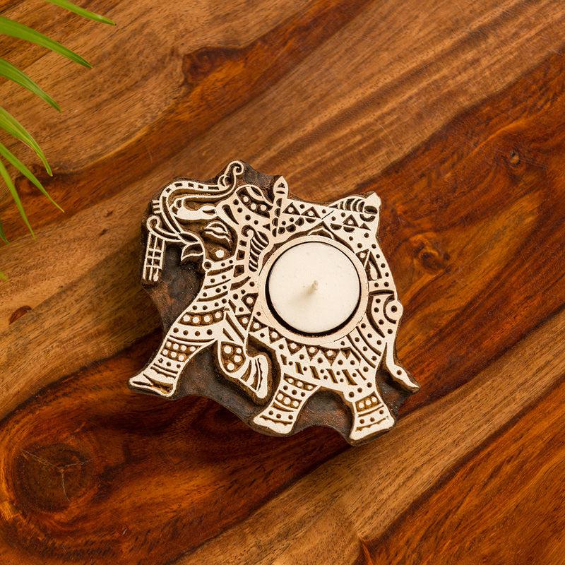 Regal Lumina Handcarved Tealight Candle Holder - Set Of Two