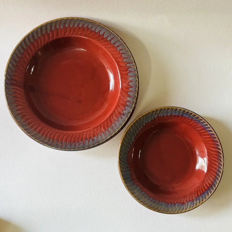 Ceramic Pasta Plate (Red) - Four Piece Set media 4