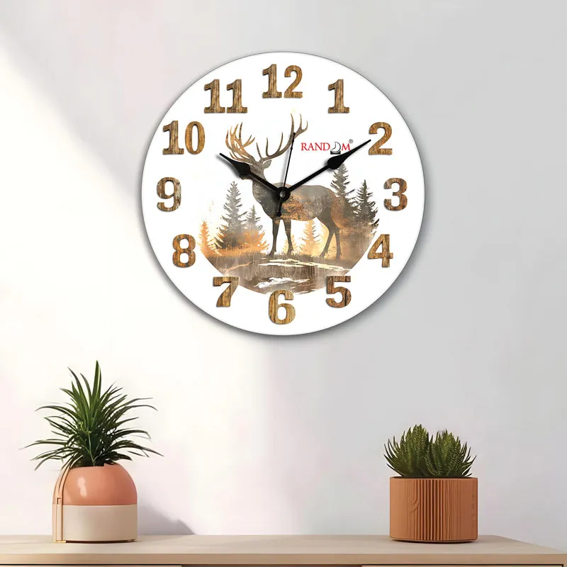 Chrono Mirage Analog Wooden Wall Clock media 1