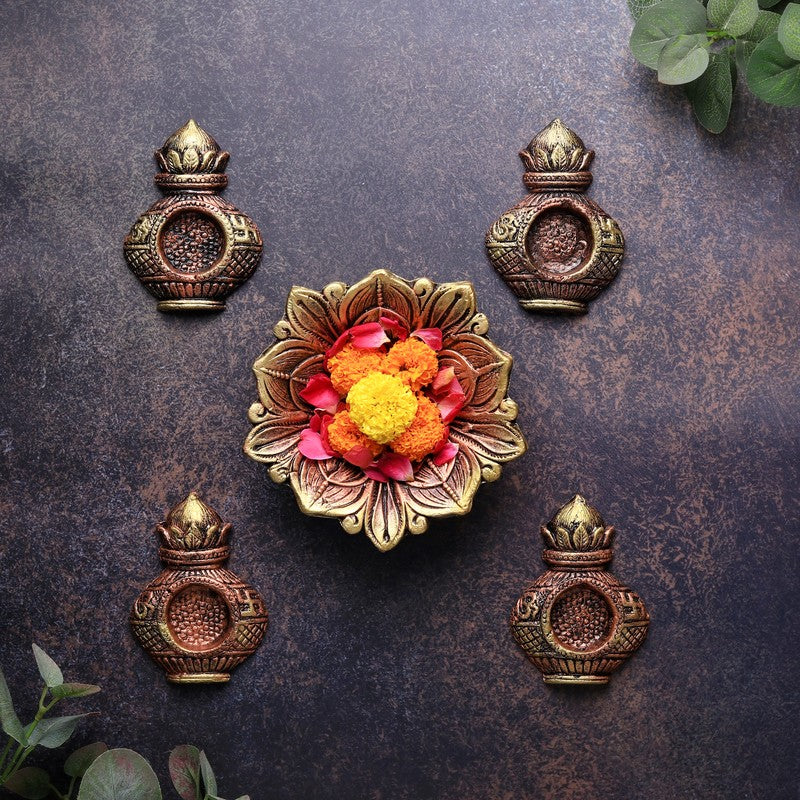 Kalash Tea Light Holder - Set Of Four media 3