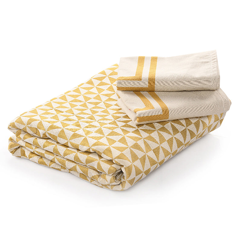 Saral Home Firki Cotton Bedsheet (Yellow) - 224 TC media 6