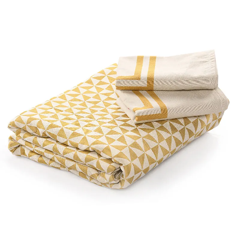 Saral Home Firki Cotton Bedsheet (Yellow) - 224 TC media 6