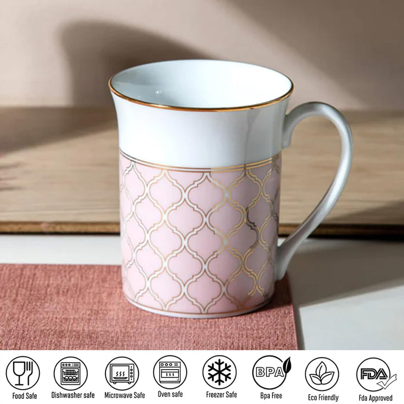 Noritake Eternal Palace Porcelain Coffee Mug (Peach) - 280 mL image 7