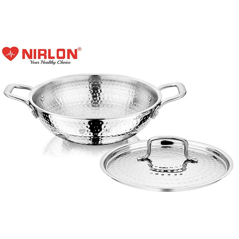 Nirlon Kadhai With Lid - 4200 mL/11 Inches media 6