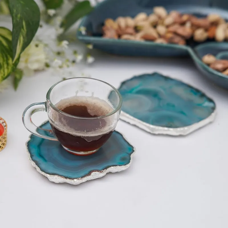 Vesto Brazilian Agate Coaster (Green) - Set Of Two media 3