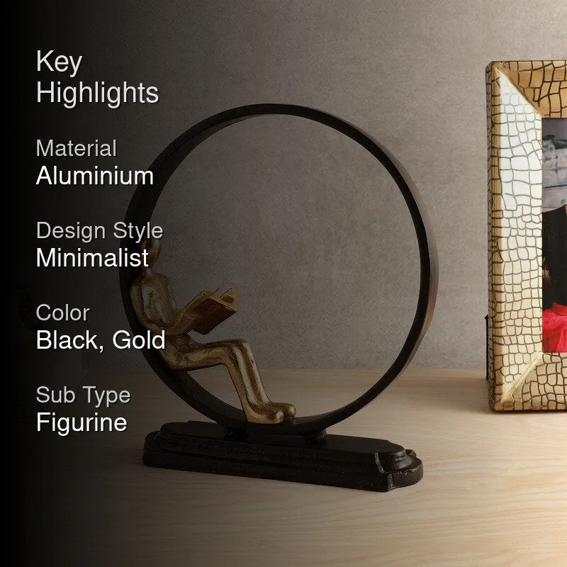 Abiding Reader Showpiece - Gold & Silver media 2