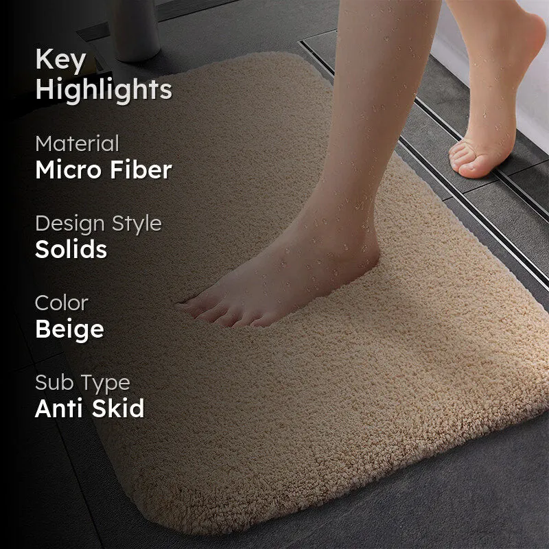 Lois Anti Skid Bath Mat - Beige media 2
