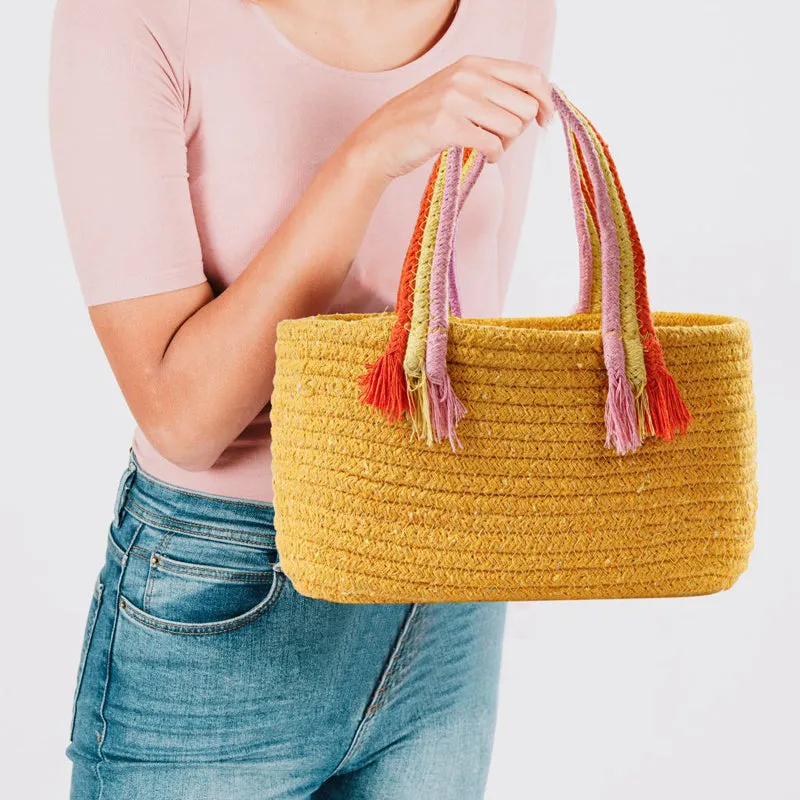 Tidy Twist Cotton Storage Basket Yellow media 4
