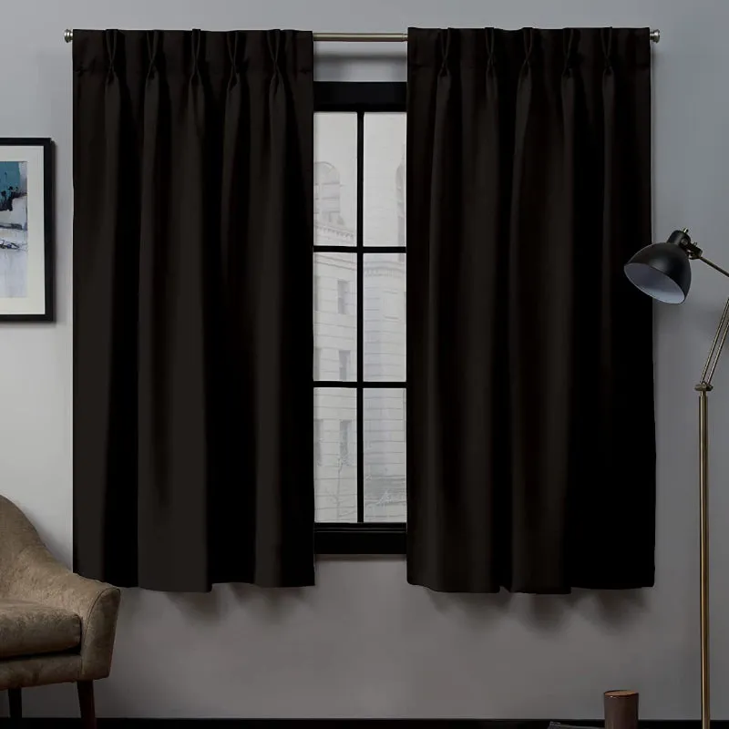Imora Double Pinch Pleat Medium Width Curtain - Black media 9