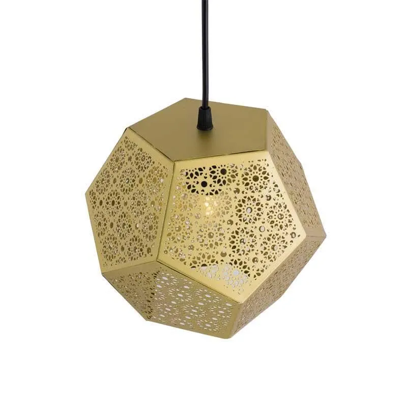 Hexagon Jaalidar Metal Ceiling Lamp media 4