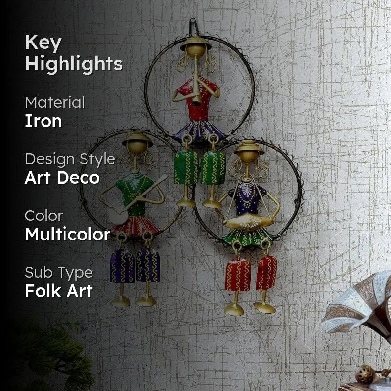 Tribal Loop Folk Art Iron Wall Accent media 2