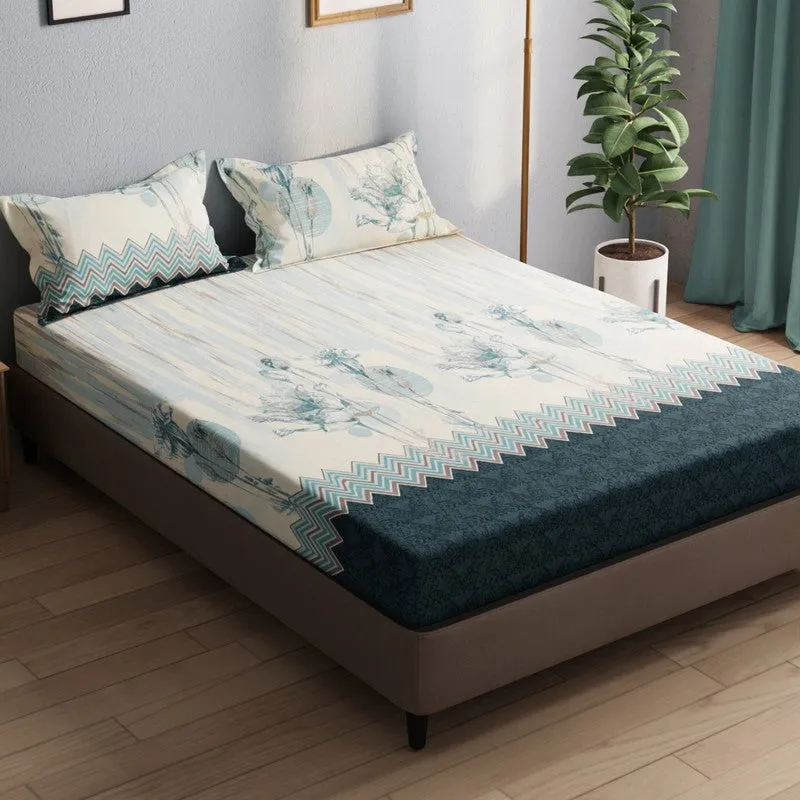 Brevos Bedsheet (Blue) - 115 GSM media 1