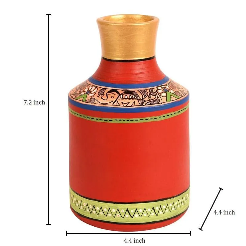 Stapena Tribal Terracotta Vase media 5