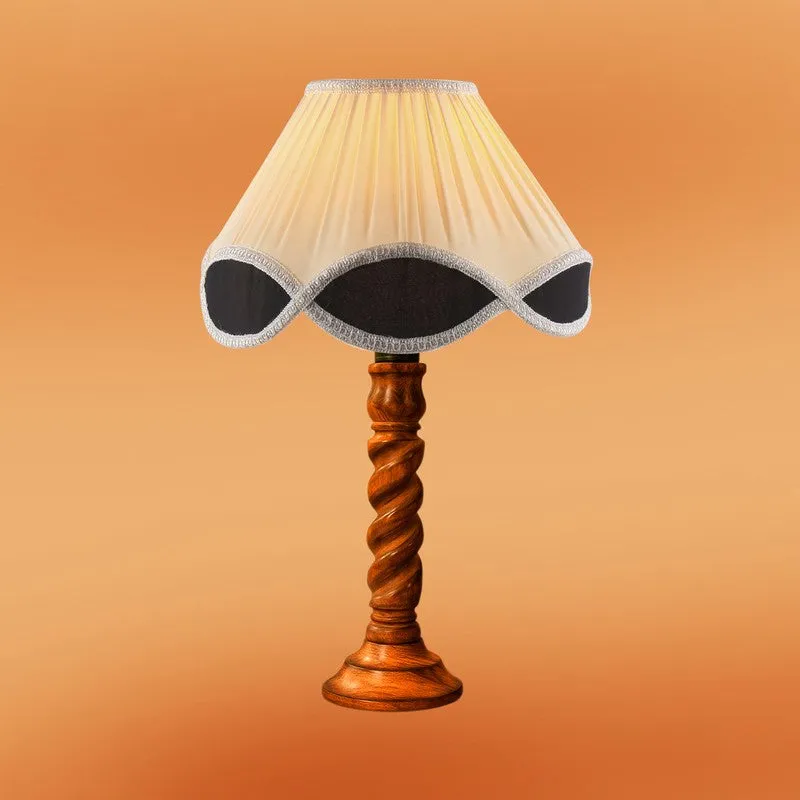 Elvane Arin Wooden Table Lamp - OffWhite media 6