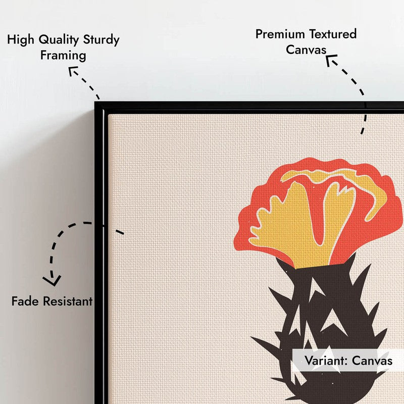 Floral Symphony Archival Canvas Wall Art - Black Frame media 7
