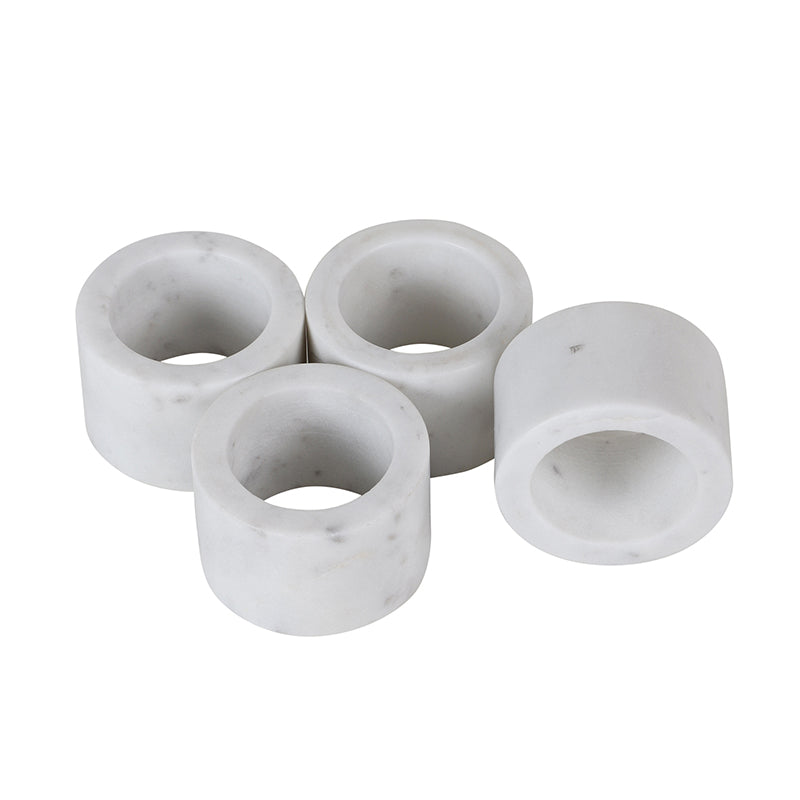 Rosetta Marble Napkin Ring - Set Of Four media 3