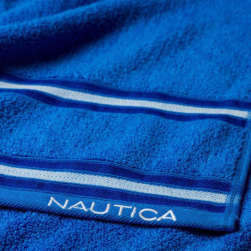 Nautica Dove Down Cotton Face Towel (Burgundy & Blue) - Set Of Eight media 7