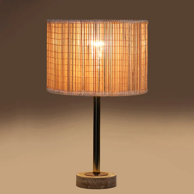Bambou Rodin Wooden Table Lamp - Beige,Gold,White media 6