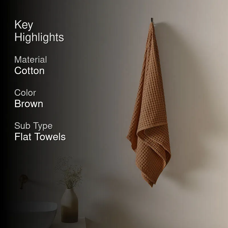 Rippley Soft Waffle Bath Towel (Brown) media 2