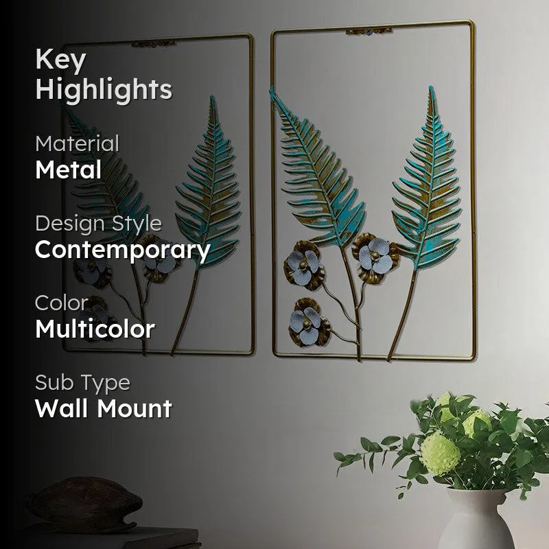 Sculpted Ferns Metal Wall Accent - Set Of Two media 2