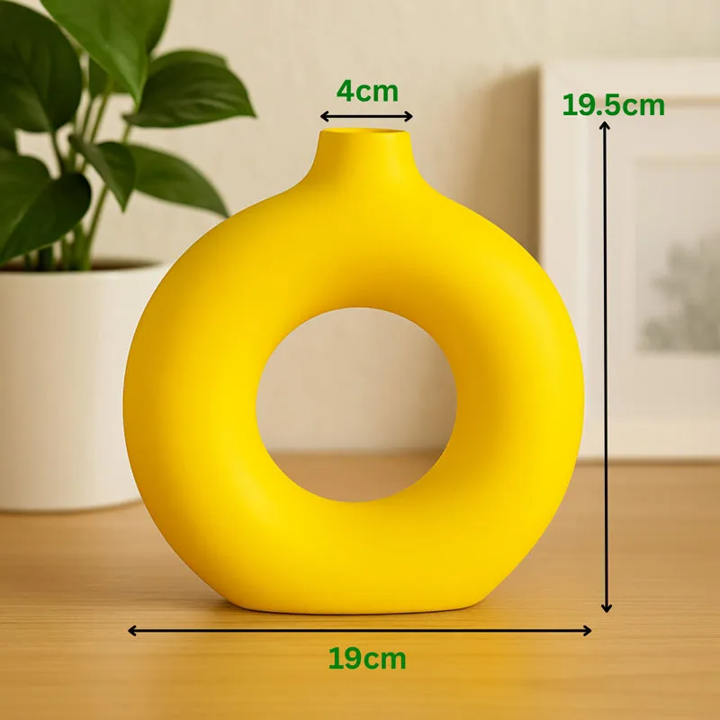 Melo Ceramic Vase - Yellow media 8