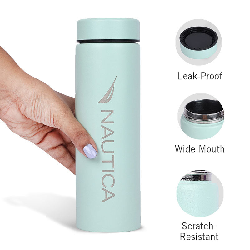 Nautica Crystallum Insulated Stainless Steel Hot & Cold Travel Bottle (Sage Green) - 500 mL media 3