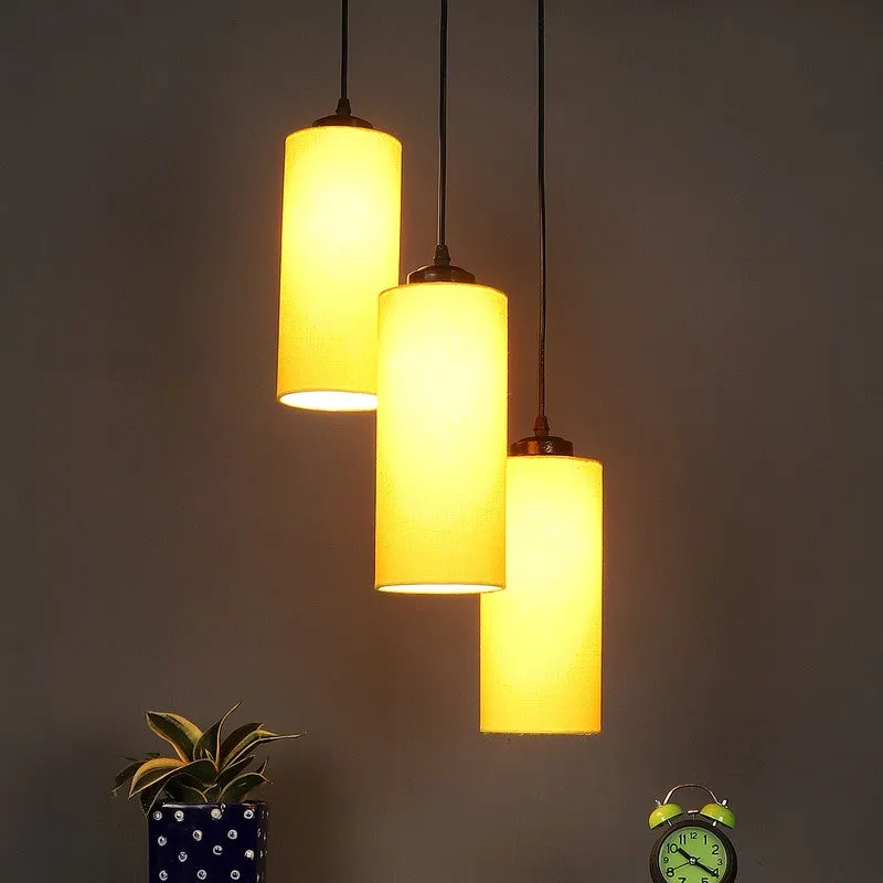 Glowspire Triple Metal Ceiling Lamp - Yellow media 1