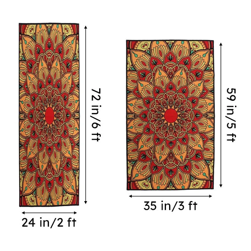 Fleur Mandalas Anti-Skid Carpet media 7