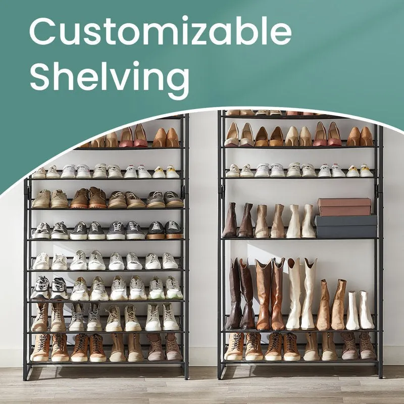 Elegant Metal Shoe Rack - Black media 5