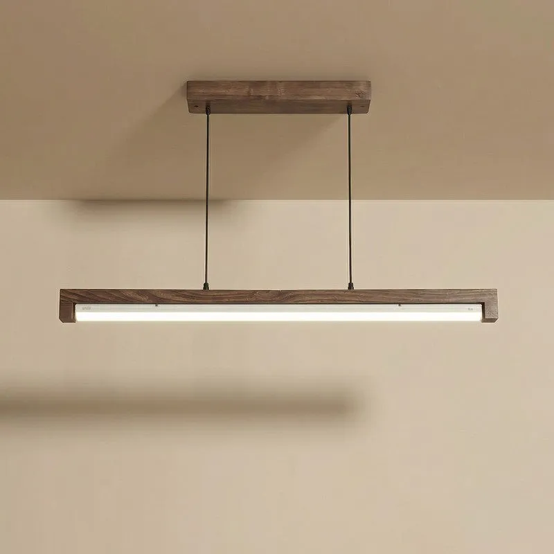 Grazia Linear LED Wooden Ceiling Lamp - Brown media 6