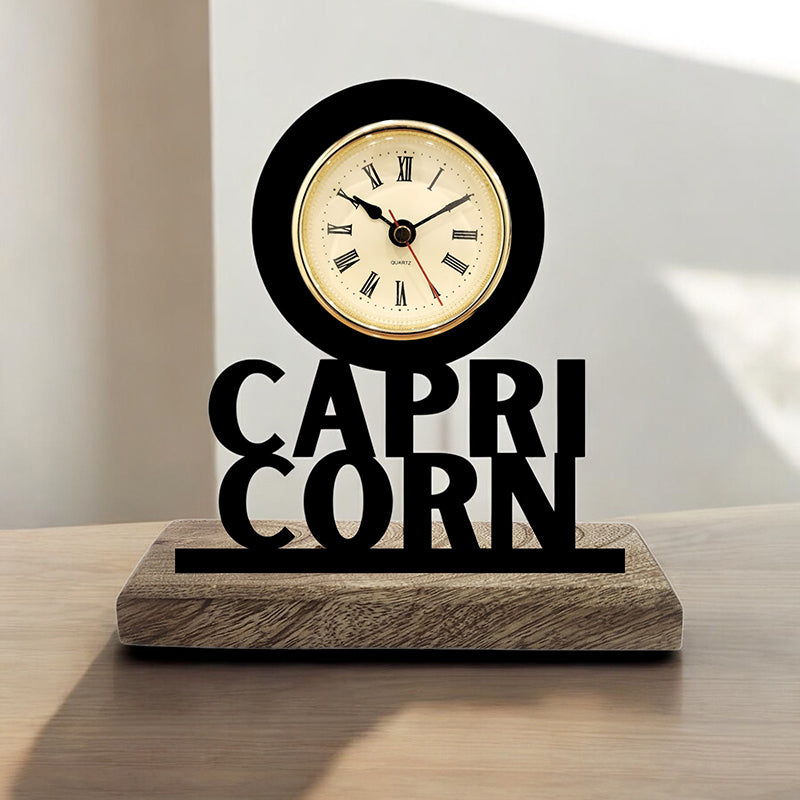 Capricorn Zodiac Analog Table Clock