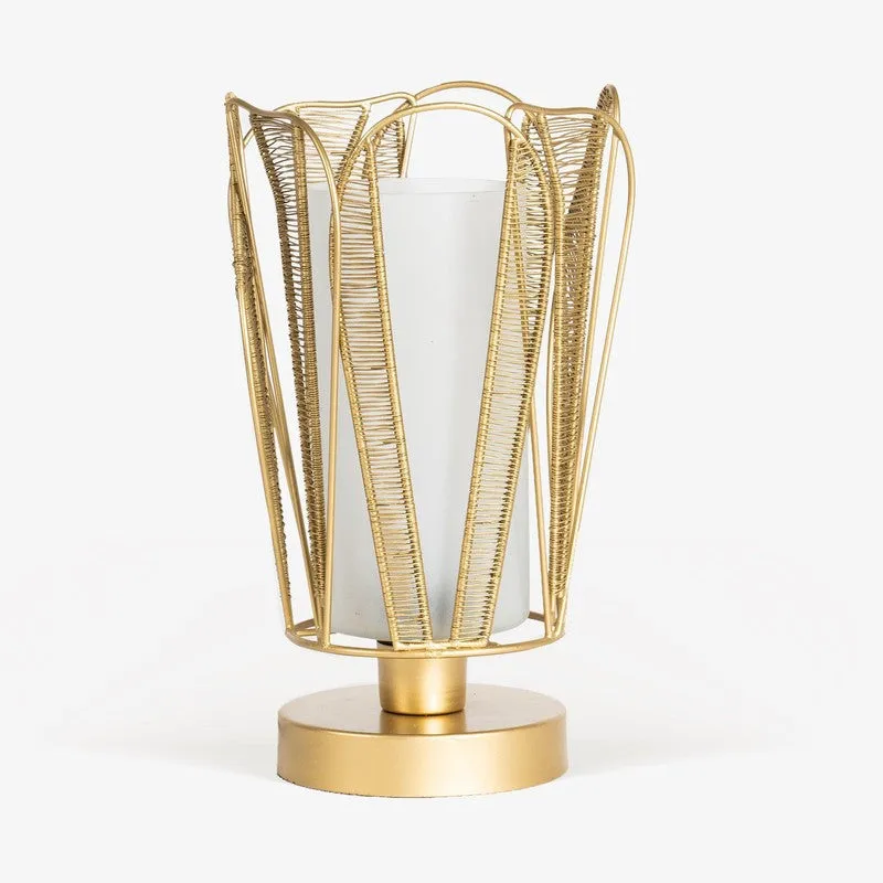 Orange Tree Aponi Mild Steel Table Lamp - Gold media 7