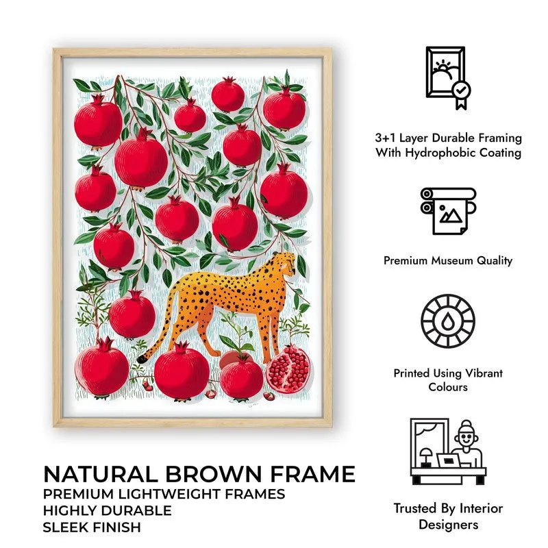 Scarlet Canvas Wall Painting - Brown Frame media 10