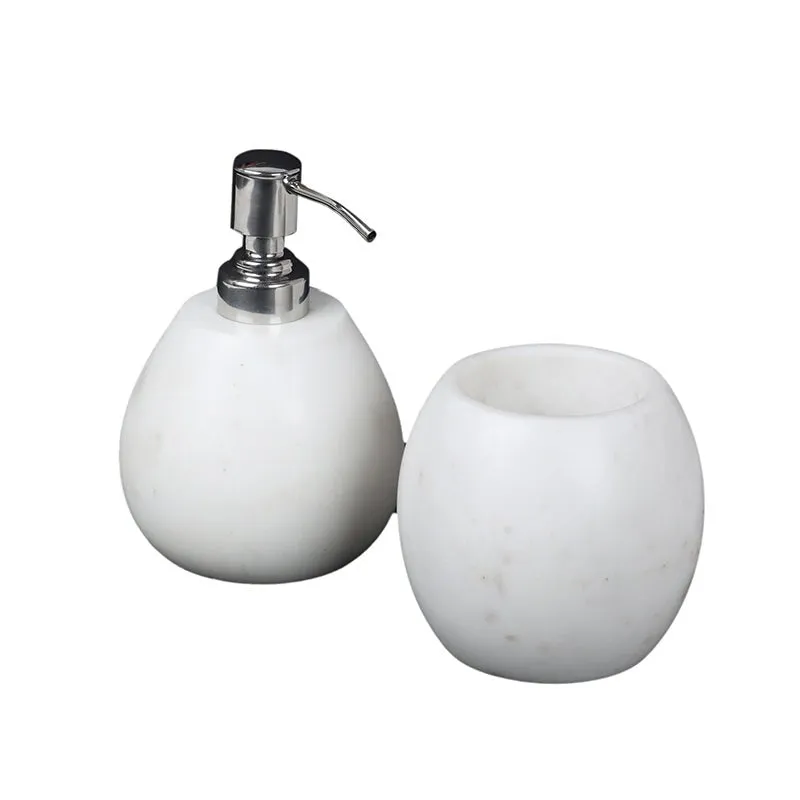 Sofi Marble Bathroom Set (Silver) - Two Piece Set media 4
