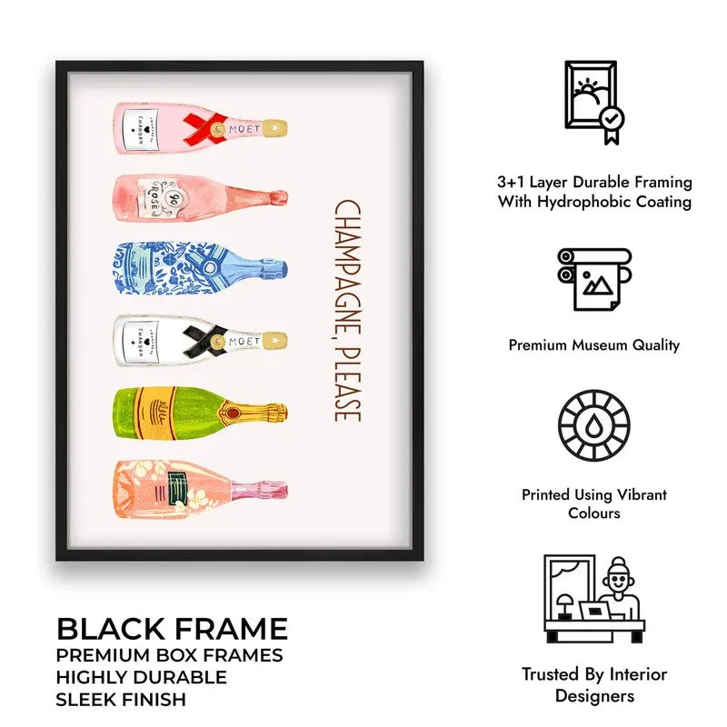 ChampagneBar Archival Canvas Wall Art - Black media 10