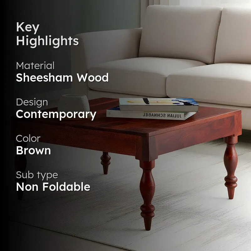 Oervon Sheesham Wooden Center Table - Red media 2