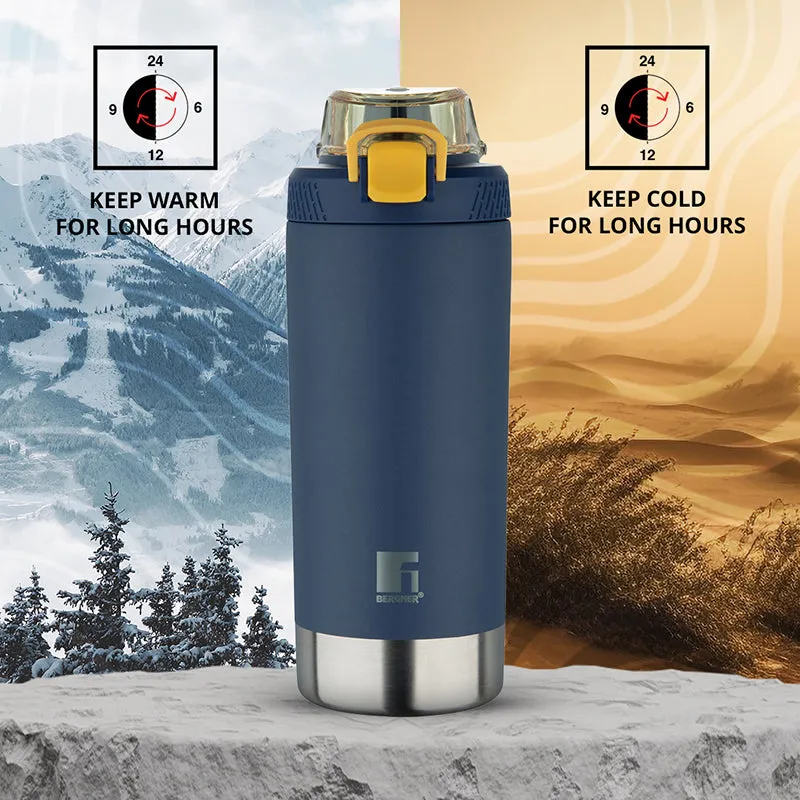 Bergner Glacior Double Walled Hot & Cold Flask (Dark Blue) - 720 mL media 3
