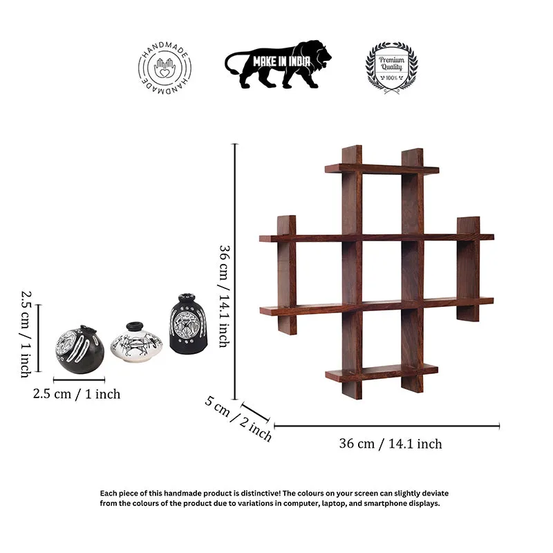 Warli Nook Terracotta & Wood Wall Accent - Nine Piece Set media 6