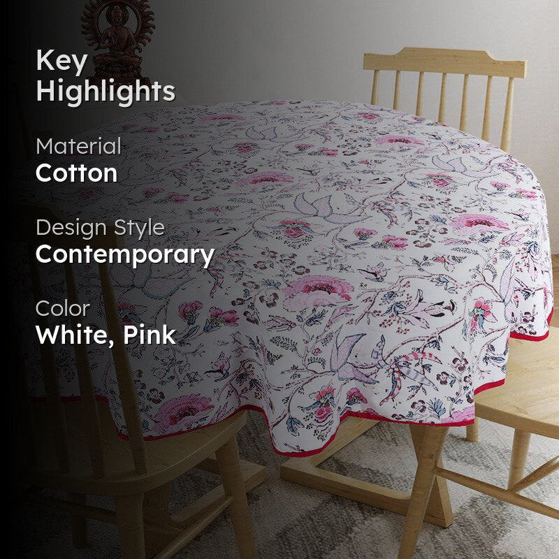 Muhina Table Cover (Pink) - Four Seater media 2