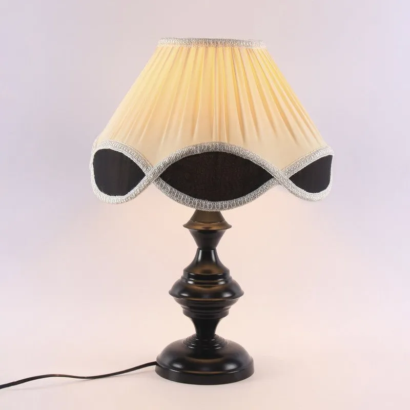 Glowforge Cotton Table Lamp With Iron Base - Ivory media 6