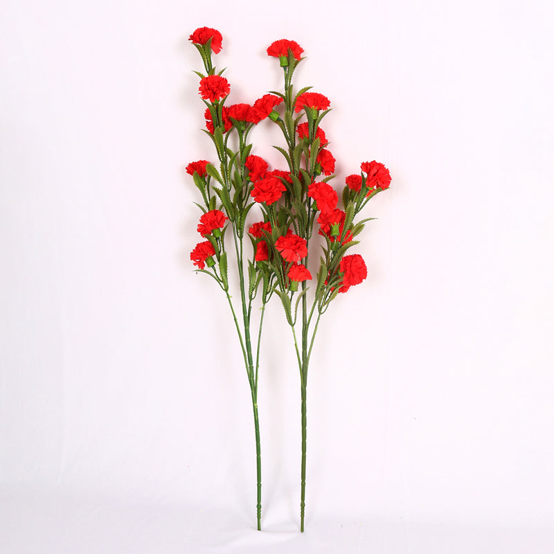 Everlin Artificial Chrysanthemum (Red) - Set Of Two media 5
