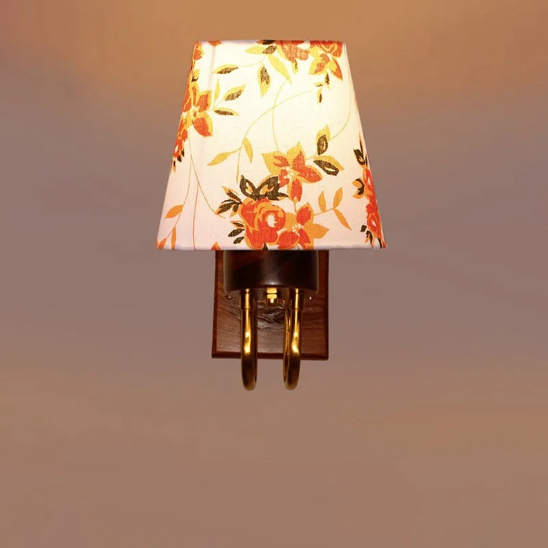 Gilded Arch Decorative Cotton Wall Lamp - Orange,White media 6