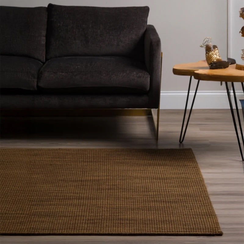 Ethereal Hand Loomed Wool Rug - Dark Brown media 7