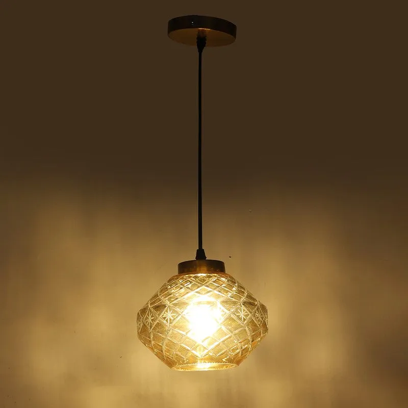 Vintage Style Texured Glass Ceiling Lamp media 7