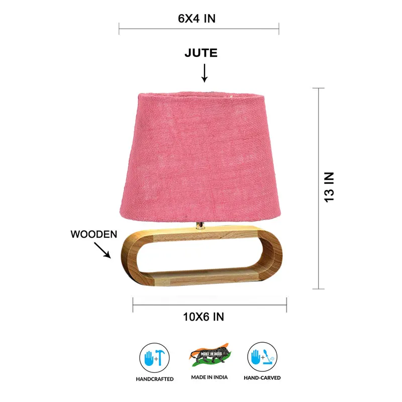 Sienna I Curve Jute Table Lamp - Pink,Brown media 7