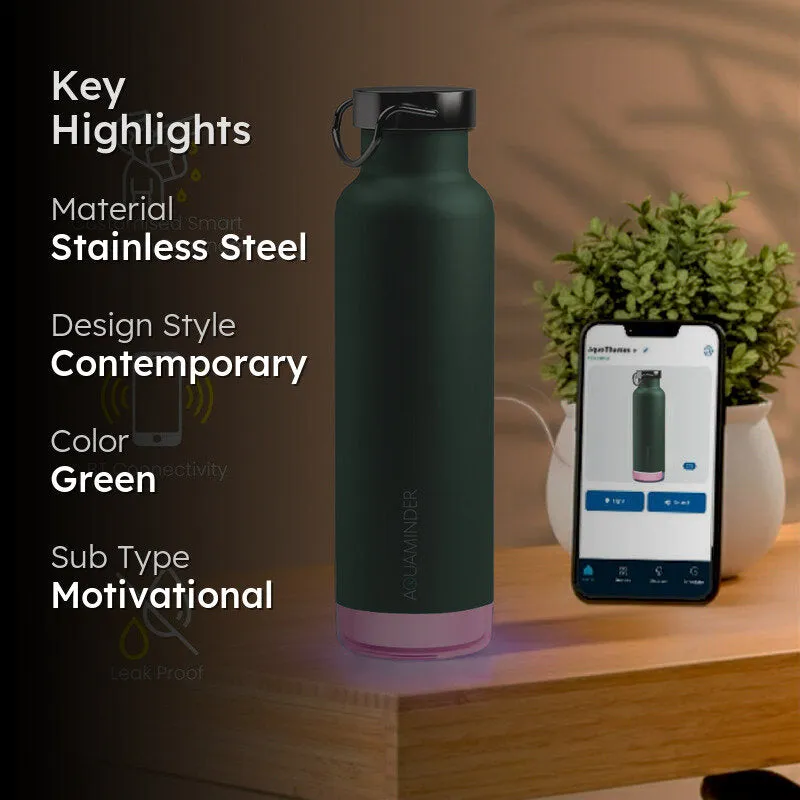 Hot & Cold Mate Smart Water Bottle - Green (600 mL) media 2