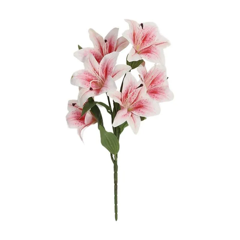 Faux Orienpet Lily Bunch - Dark Pink media 3
