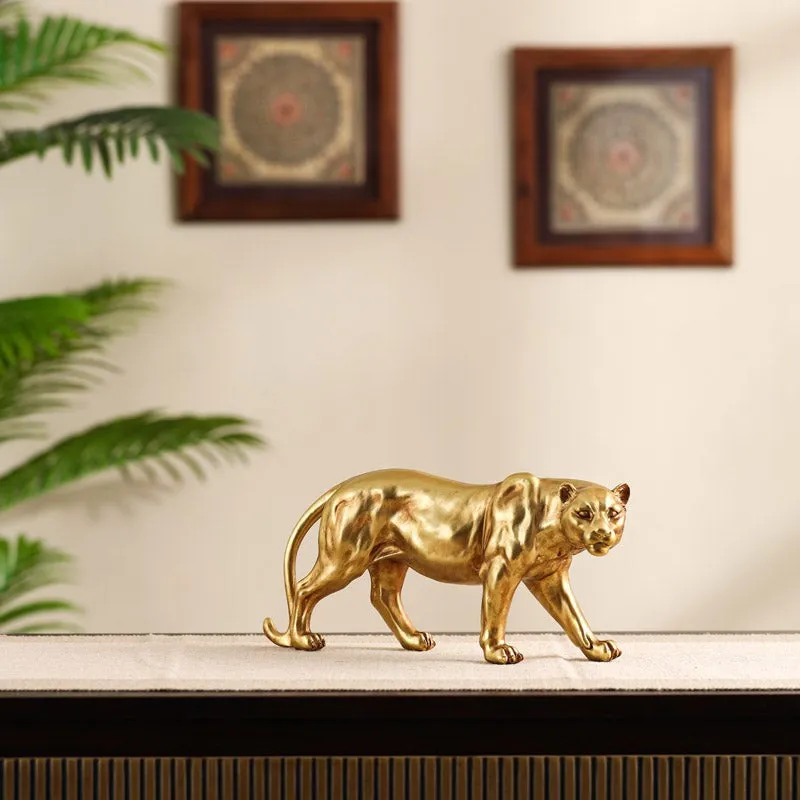 Golden Leopard Showpiece media 4