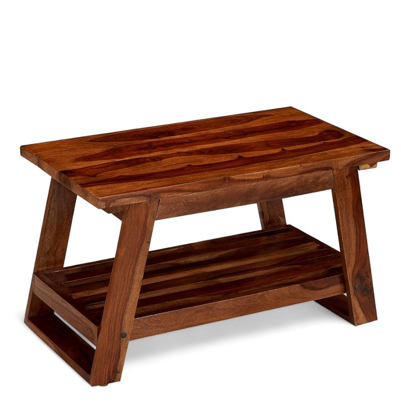 Axeron Sheesham Wooden Center Table - Brown media 7